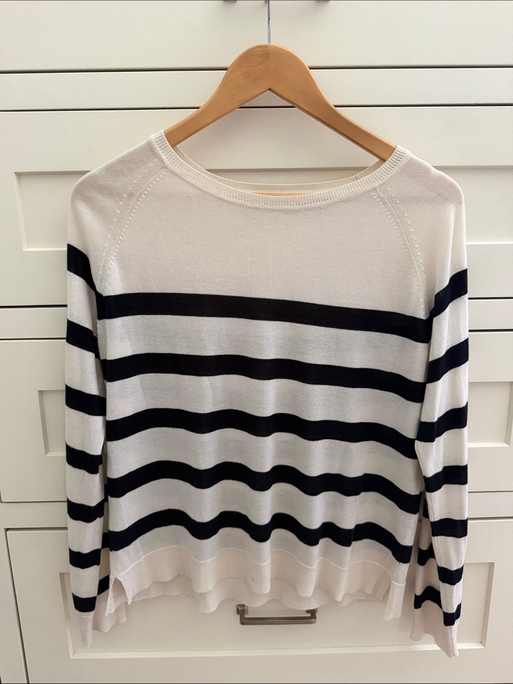 Zara Cream & Black Striped Top
